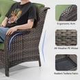 thumbnail image 4 of MeetLeisure 11 Pieces Outdoor Furniture Patio Furniture Set with One 3-Seat Sofa, Four Swivel Rocking Chairs,Two Rocking Chairs, Two Ottomans, Two Side Tables, Green, 4 of 14
