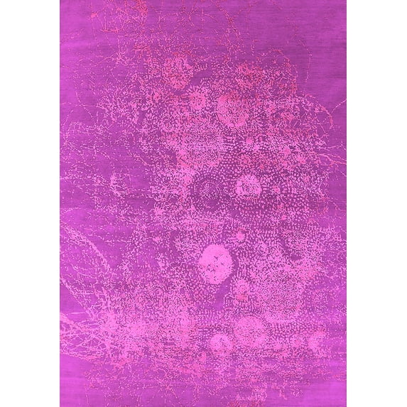Ahgly Company Indoor Rectangle Oriental Pink Industrial Area Rugs, 8' x 10'