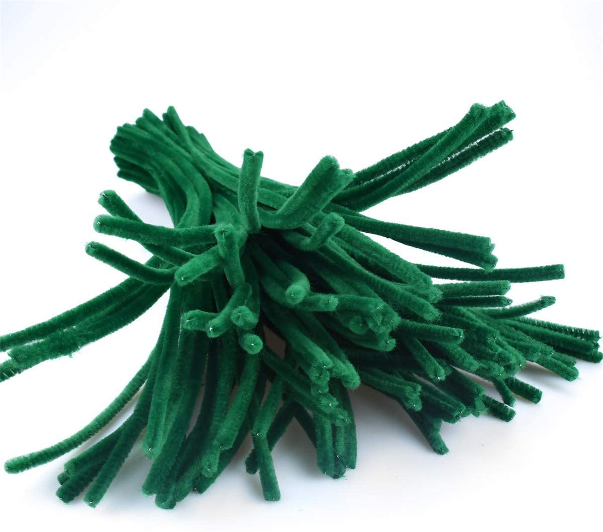 TOCOLES Pipe Cleaners Craft Supplies - 100pcs Dark Green Pipecleaners Craft Kids DIY Art Supplies, Pipe Cleaner Chenille Stems, Dark Green Pipe Cleaners Bulk