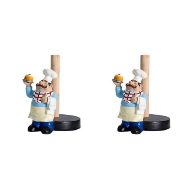 Cateissary Desk Table Chef Paper Towel Holder Display Resin Crafts Toilet Paper Stand Type1