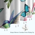 thumbnail image 6 of Pioneer Flower Floral Print Pattern Shower Curtain 84"x72" ,Bathroom Decorative Shower Curtains Set with 12 Hooks,Modern Waterproof Washable Shower Curtain, 6 of 6