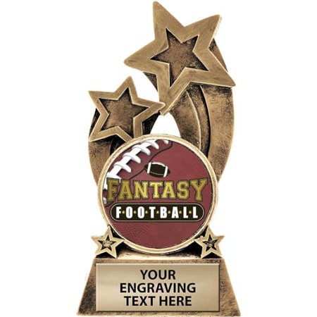 Crown Awards Fantasy Football Trophy, 5.75" Glory Resin Fantasy Football Trophies with Free Custom Engraving Prime