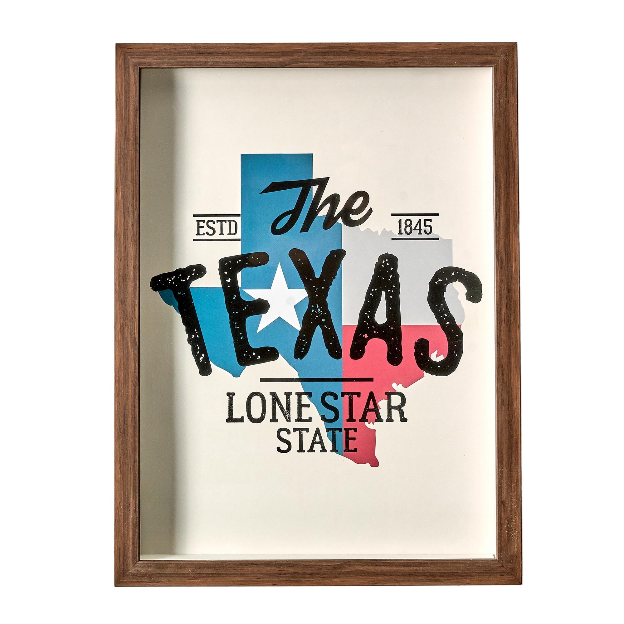 Crystal Art Gallery The Lone Star 18"x24" State Framed Print