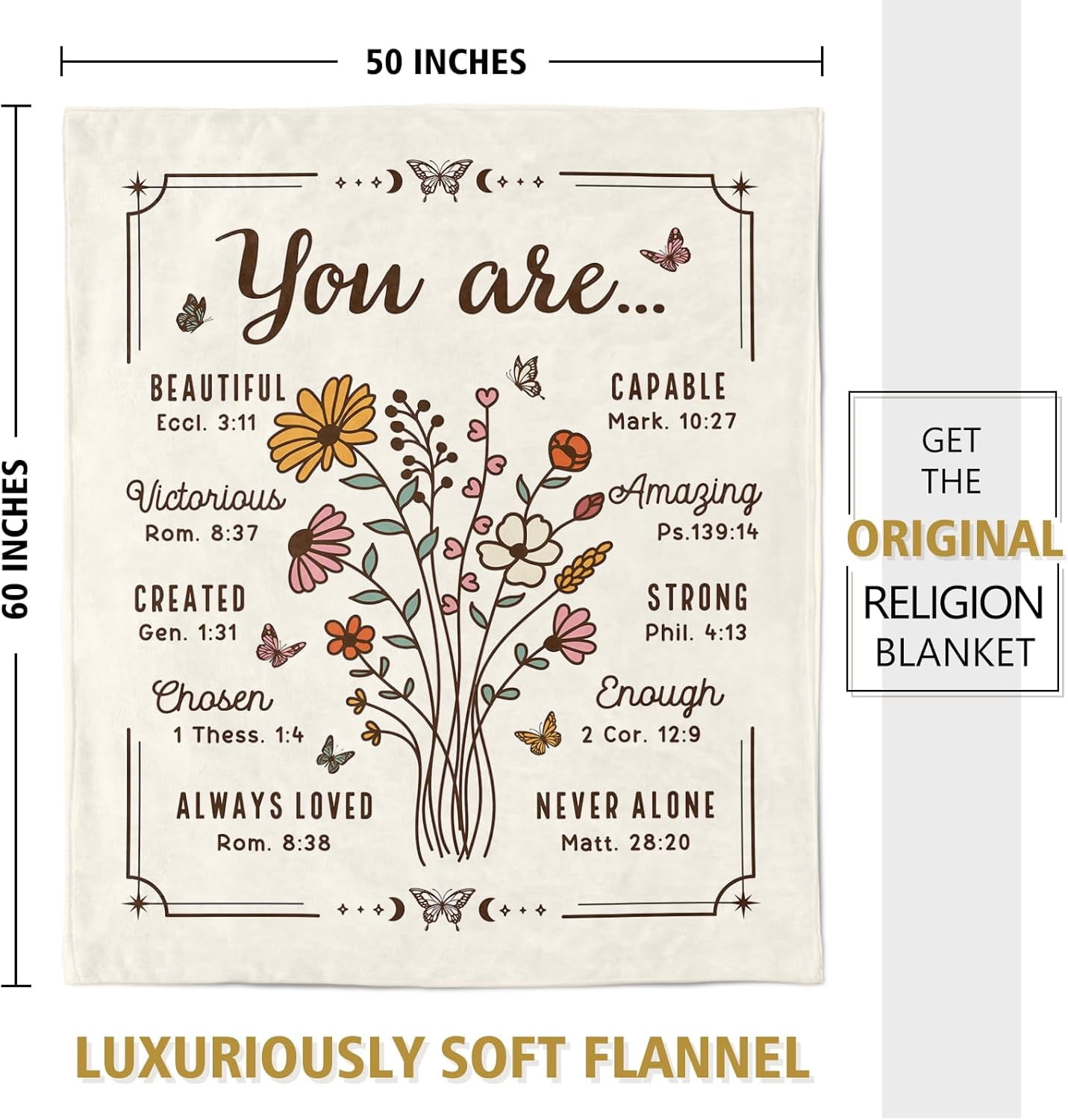 Christian Birthday Gifts for Women, Christian Blanket, Religious Gifts for Women Friendship, Inspirational Catholic Spiritual Presents for Best Friend, Sister, Mom, Daughter
