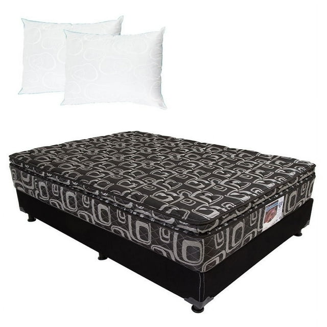 Colchón Matrimonial Morgan Spring Air + Box + 2 Almohadas Osos