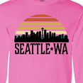 thumbnail image 4 of Inktastic Seattle Washington Skyline Sunset Long Sleeve T-Shirt, 4 of 5