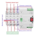 thumbnail image 3 of Automatic Transfer Switch, AC400V 63A  Insulation Dual Power Generator Changeover Switch  For Factory Workshop, 3 of 8