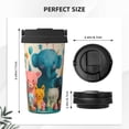 thumbnail image 3 of KLL Cute Animal Party Pattern Stainless Steel Vacuum Insulated Tumbler - Carry Insulated Coffee Mug - Reusable Insulated Cold Brew Iced Coffee Cup Thermos, 3 of 8