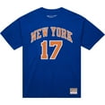 thumbnail image 2 of Men's Mitchell & Ness Jeremy Lin Blue New York Knicks Name & Number T-Shirt, 2 of 3