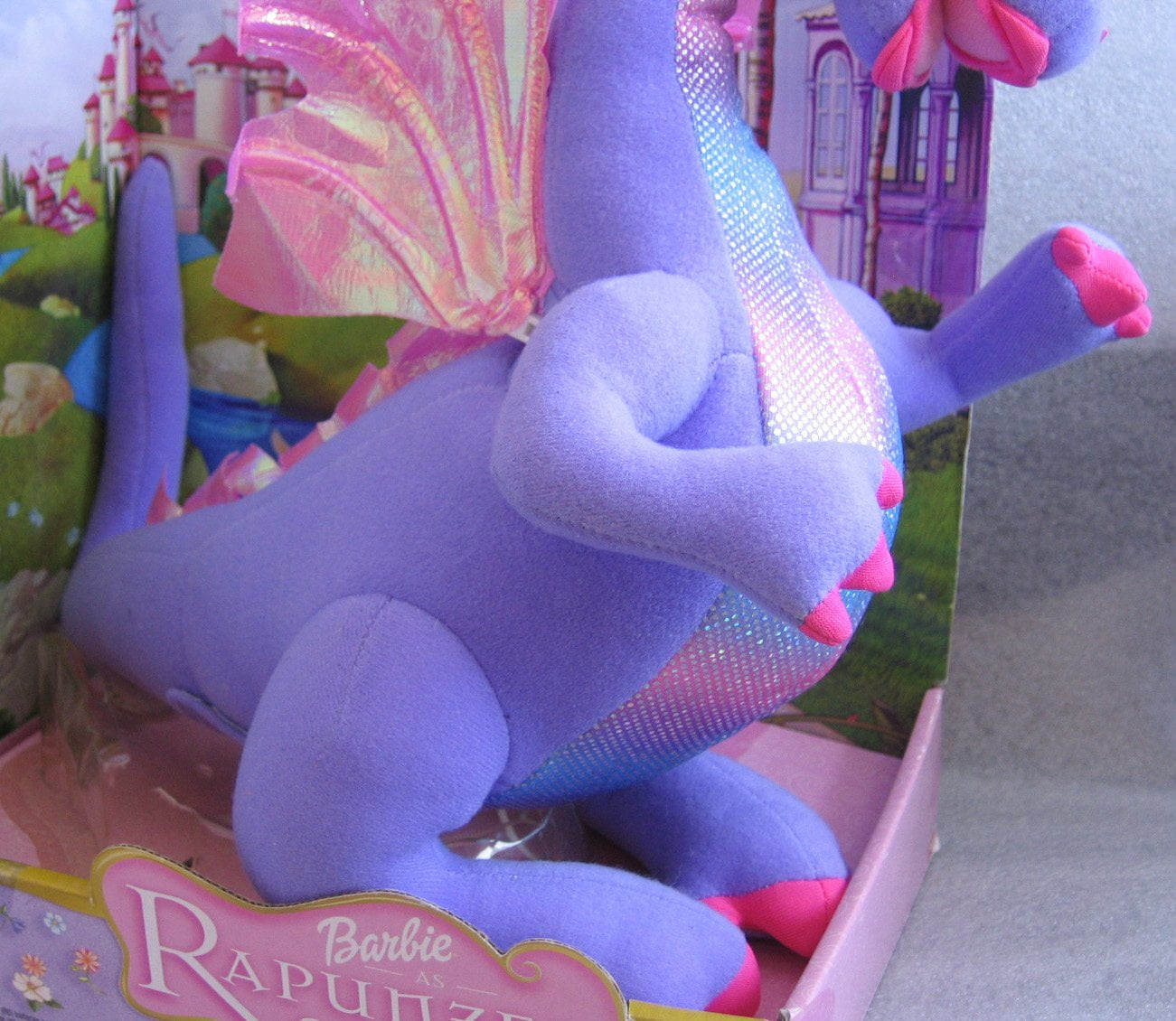 BARBIE AS RAPUNZEL Movie Talking Penelope Dragon 2002 Large Plush Moving Wings £29.00 - UK