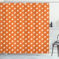 thumbnail image 1 of Ambesonne Dogs Shower Curtain, Fluffy Furry Poodle Animals, 69"Wx84"L, Dark Orange and White, 1 of 3