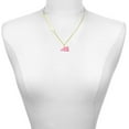 thumbnail image 2 of Delight Jewelry Acrylic Pink Cheer Megaphone - Gold-tone Class of 2026 Delicate Bar Necklace, 18.75", 2 of 4