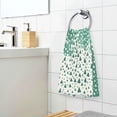 thumbnail image 3 of Yayeee 100% Cotton Hand Towels for Bathroom 16" x 28" Soft Absorbent Kitchen Towel, Green and White Pattern, 3 of 7