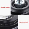 thumbnail image 3 of Qarigey 4 piezas de ruedas giratorias de 2 pulgadas con vástago giratorio, ruedas de carro silenciosas roscadas de 360 ​​grados, componente de Viajes, Equipaje y Accesorios Varios Qarigey AP018183-01, 3 of 6