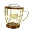 thumbnail image 4 of Portacápsulas de café Portacápsulas de café Cesta de hierro moderna con forma de taza Oro con tapa, 4 of 9
