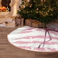 thumbnail image 6 of Daiia Flamingo Drawing Merry Christmas Tree Skirt , Xmas Large Lace-up Tree Skirt, Santa Snowflakes Rustic Home Decorations New Year Party Farmhouse Decor-48", 6 of 7