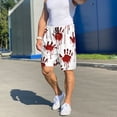 thumbnail image 4 of Fotbe Bloody Hand 1 Pajama Shorts for Men, Men's Pajama Bottoms, Sleepwear,Short Pajama Pants-4X-Large, 4 of 9