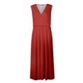 thumbnail image 4 of Spring Dresses For Women 2024 Summer Sexy Deep V Neck Formal Sleeveless Long Dress Gradient Zipper Swing Sundress Sundress Beach Vacation Mini Dress, 4 of 5