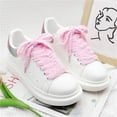thumbnail image 4 of Tutuviw Soft Cute Trend Snowflake Caterpillar Laces 2 Pairs Wide Thick Shoelaces Puffy Shoe Laces for Women Sneakers Shoestrings(Pink）, 4 of 7