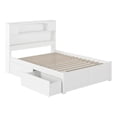 thumbnail image 1 of Leo & Lacey Lit Plateforme de Rangement Urbain en Bois Massif de Style Transitionnel en Blanc, 1 of 10