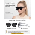 thumbnail image 6 of Polarized Fit-Over Sunglasses for Women & Teens, Cat Eye Over-Glasses UV400 Protection, Fits Prescription Frames Up to 4.92"×1.77", Wear Over Eyeglasses or Standalone, Beach Golf Fishing Outdoor, 6 of 7