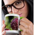 thumbnail image 2 of 3drose, Red and White Dahlia Flower - Floral Print - Inspired Garden, 15oz Two-tone Green Mug, 2 of 6