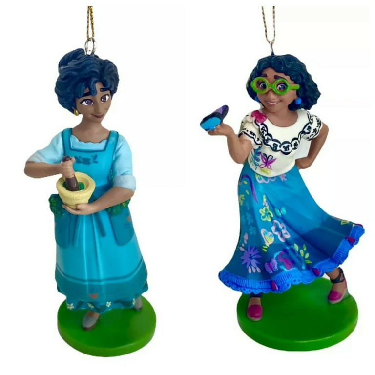 Encanto Julieta Mom & Mirabel Madrigal Ornament Set Figure Figurine 3”  Charm Pvc 