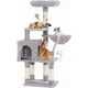 thumbnail image 1 of Árbol de Gatos, 3 Niveles Torre Árbol Rascador con Poste Rascador, Torre Grande para Gatos con Plataforma Acolchada y Pompón,para Gatos Pequeños Medios, 1 of 7