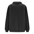 thumbnail image 4 of tarylea Womens Tops Oversized Sweatshirt Turn down Collar Long Lantern Sleeve Pullover Solid Color Loose Tunic Casual Workout Fall Tops, 4 of 8