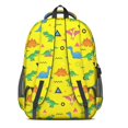 thumbnail image 3 of Dinosaur and Geometric Yellow Pattern Cute School Backpack Bag with Padded Back and Adjustable Shoulder Straps 16.9 X 12.6 X 5.9 Inches, 3 of 5