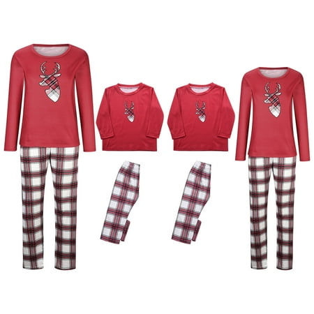 

Reduced Price and Clearance Sale Juebong Christmas Family Matching Pajamas Set Women Men Kids Xmas Santa Pyjamas Sleepwear Nightwear 2T(Child)