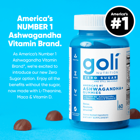 Goli Ashwagandha Zero Sugar Vegan Gummies