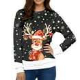 thumbnail image 7 of Men's Christmas Reindeer Snowman Penguin Santa and Snowflakes Sweater,Black,S, 7 of 7