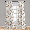 thumbnail image 5 of Ambesonne Animal Curtains, Colorful Forest Birds, Pair of 28"x84", Multicolor, 5 of 5