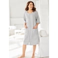 thumbnail image 6 of Dreams & Co. Plus Size Short French Terry Zip-Front Robe, 6 of 6