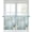 Teal Blue, variant on Teal Ocean Coastal Half Window Curtains 24 Inches Long, Summer Beach Window Treatment Curtain Drapes, Nautical Coral Starfish Short Window Tiers for Laundry Room Over Sink, 27.5"x24", 2 Panels