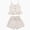 002 Beige, variant on Toddler Baby Girl Outfits Solid Summer Clothes Solid Color Waffle Sleeveless Ruffle Tank Tops Shorts Set Cute Infant Clothes