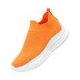 thumbnail image 2 of Domzle Womens Walking Shoes Hands Free Slip On Lightweight Breathable Sneakers Non Slip Comfortable for Work Travel Gym Casual Wear Orange 38, 2 of 4