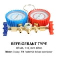 thumbnail image 7 of Cheers.US AC Manifold Gauge Set for Air Conditioner Maintenance, 3 Way Automotive AC Gauge Set with Antishock Gauges Hoses Couplers & Adapter, 7 of 7