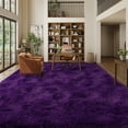 thumbnail image 5 of Janvonne Area Rugs for Living Room,8x10ft Soft Fluffy Shaggy Indoor Floor Carpet for Bedroom,Dorms, Nursery Rooms, Home Decor Aesthetic,Grape Purple, 5 of 8