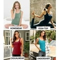 thumbnail image 6 of Alove Women's Cotton UnderShirts Wider Sleeve Tank Top Built-in Bra, 6 of 6