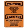 thumbnail image 1 of SignMission OS-WS-A-1218-L-12805 12 x 18 in. OSHA Warning Sign - Renovation Work Do Not Enter Work Area, 1 of 1