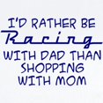 thumbnail image 2 of CafePress - Rather Be Racing With Dad2 Body Suit - Long Sleeve Cotton Baby Bodysuit, 2 of 4