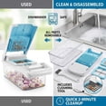 thumbnail image 6 of 16 in 1 Vegetable Chopper, Mandoline Slicer and Food Processor - Kitchen Essentials for Effortless Food Prep - Includes Salad Spinner, Cheese Grater, Onion Chopper, French Fry Cutter (Sky Blue), 6 of 6