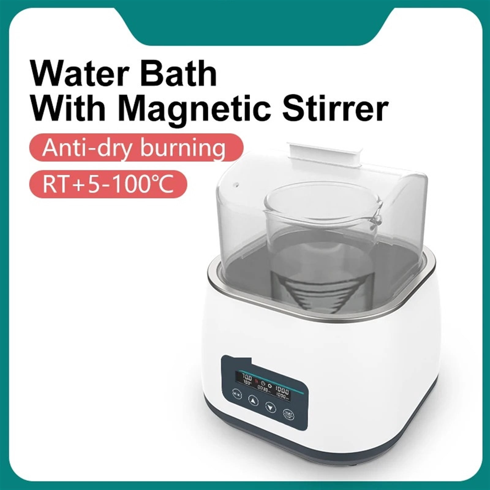 Water Bath With Magnetic Stirrer Digital Display Thermostatic Heat Collection Magnetic Stirrer Laboratory WBS-6Pro ,Adjustable Stirring Speed