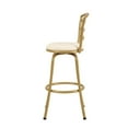 thumbnail image 4 of Mainstays 3 Pack Indoor Adjustable 24" or 29" Swivel Gold Metal Barstool, Cream Seat, 4 of 10
