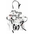 thumbnail image 1 of Funny Words Apron, Love Words About Dogs Friendly Puppy with Hearts Grungy Calligraphy, Unisex Kitchen Bib with Adjustable Neck for Cooking Gardening, Adult Size, Black White and Blush, by Ambesonne, 1 of 4