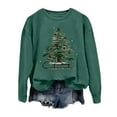thumbnail image 3 of Christmas Tree Sweatshirts for Women 2025 Long Sleeve Crewneck Xmas Holiday Graphic Sweatshirt Pullover Tops, 3 of 5