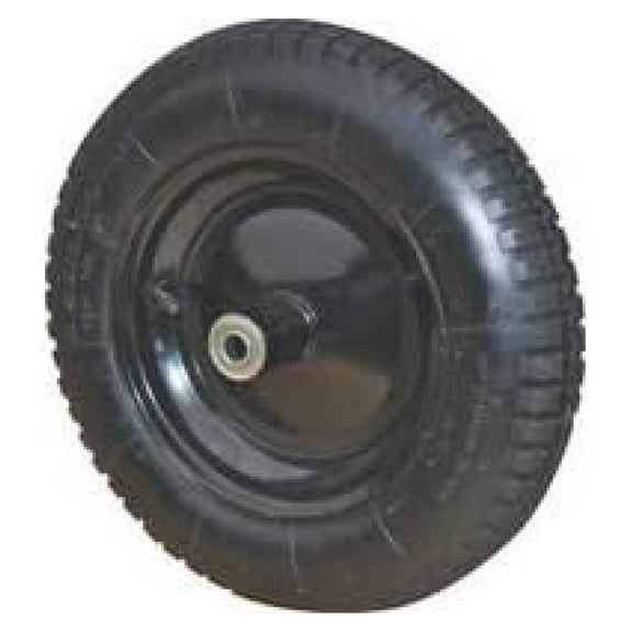 Prosource PR1601 Wheelbarrow Wheel - 16x4 Pneumatic Replacement Tire with Steel Rim & Tube - Fits 6 & 8 cu ft Steel Wheelbarrows - Heavy Duty Wheel