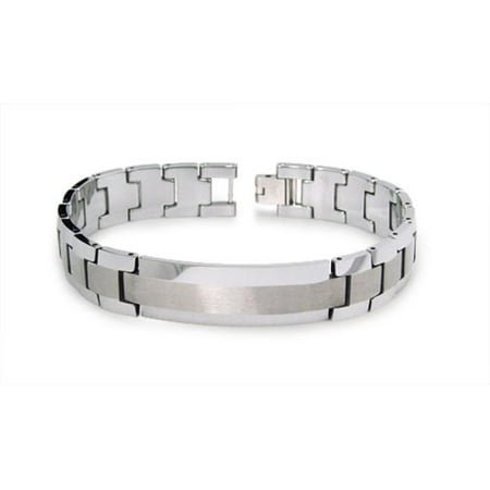 EWC B10047 Tungsten ID Mens Link Bracelet